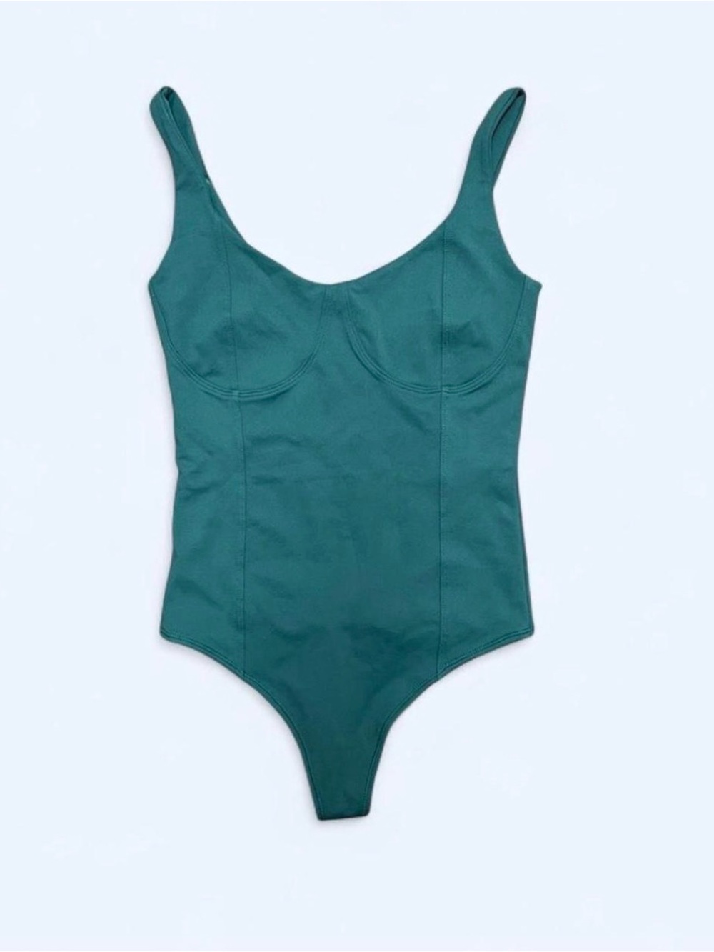 Abercrombie & Fitch Emerald Green Corset Bodysuit